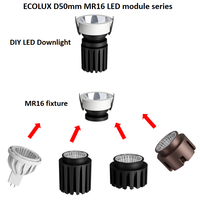 Module de dissipateur thermique pour downlight LED COB industriel Ecolux CE, dimmable, 10W 15W, aluminium, CRI 97 élevé, MR16 GU10, projecteur pour bureau et projets