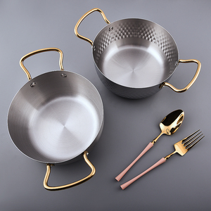 Wholesale Chinese Restaurant Spaghetti <strong>Pan</strong> Stainless Steel Serving <strong>Pans</strong> Seafood <strong>Paella</strong> <strong>Pan</strong> With Two Ears - Product Image 2