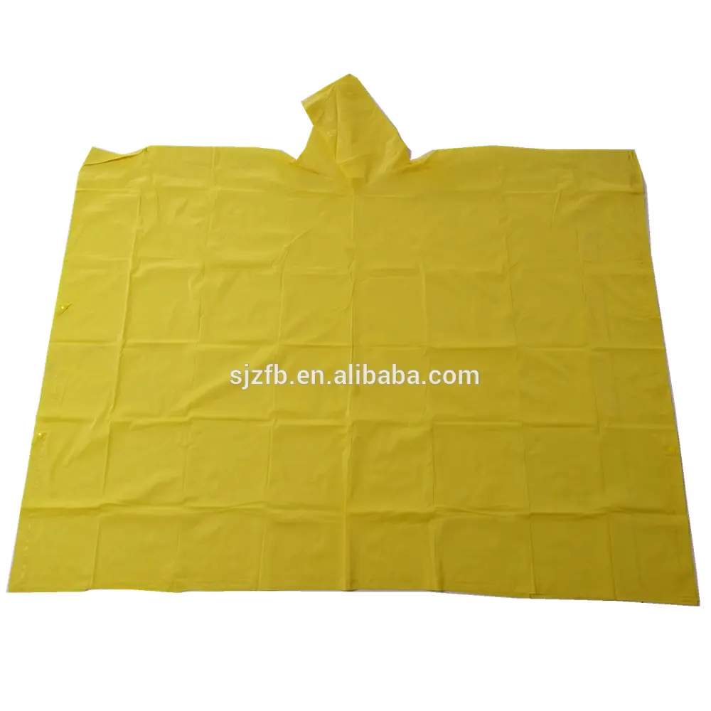 PVC kunststoff regen poncho für erwachsene