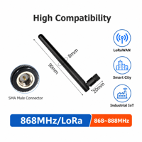 Antenne LoRa FuRao FR-LORA-868- 868MHz ISM 3dBi pliable pour connecteur mâle pour passerelle industrielle LoRaWAN