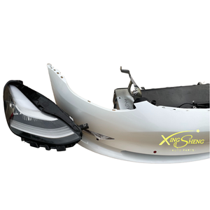 Arnés de Rejilla de Parachoques Delantero Usado, Faros Delanteros, Capó, Rejilla de Radar con Recortes de Luz Antiniebla, Modelo <span class=keywords><strong>Tesla</strong></span> 3, Original - Product Image 2
