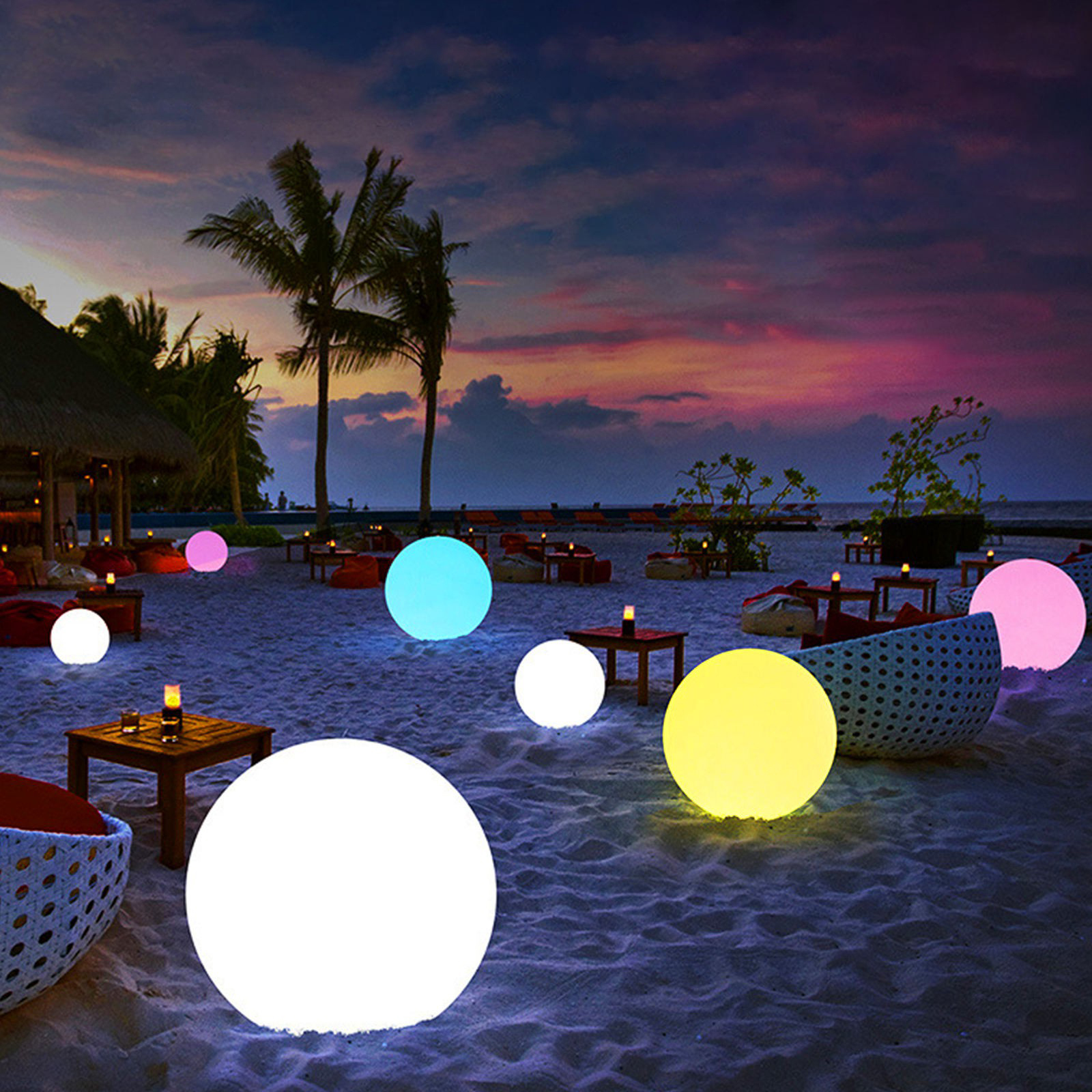Led Ball RGB Color Changing Large Illuminated Outdoor Spheres Floating Swimming Pool Light