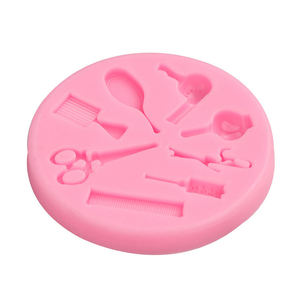 Moule en silicone DIY pour sèche-cheveux rond, peigne, miroir, ciseaux, fer à friser, flacon de parfum - Product Image 3
