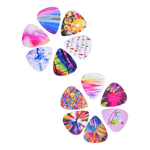 Nueva <span class=keywords><strong>venta</strong></span> especializada Forma personalizada Mezcla Rosa Patrón colorido Diseño Color Impreso Celuloide Guitarra Pick Sheet Wholesale - Product Image 1