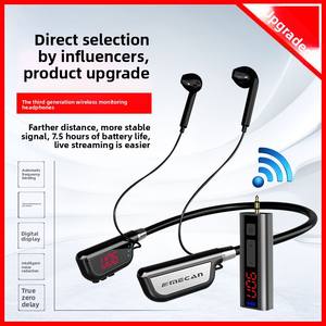 Auriculares Inalámbricos con Montaje Trasero, Tarjeta de Sonido para Transmisión en Vivo por Computadora, Canto en Tiempo Real, Monitoreo de Oído, Estéreo con Cancelación de Ruido - Product Image 2