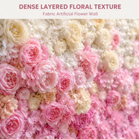 Mur de fleurs blanches artificielles, dégradé de lumière, plantes de mariage, Restaurant, hôtel, librairie, fête de famille, noël