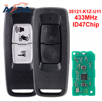 Llave de Motocicleta con Control Remoto de 2 Botones, 433MHz, Chip ID47, 35121-K1Z-U11 para Honda PCX160