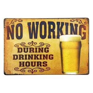 Letrero de Metal con forma de cerveza para decoración de pared, placa decorativa de lata para Bar, Pub, Club, hombre