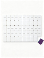Jeu de Mahjong Américain de Luxe Moderne Superposé Violet Prune Foncé avec Tuiles Danse du Lion et Singe Joker Portable