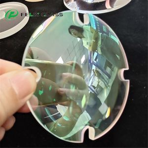 Lente Menisco Esférica de Vidrio de Sílice Fundida K9 con Recubrimiento AR de Alta Transmisión FELIX, Lente Cóncava Convexa con Muescas - Product Image 2
