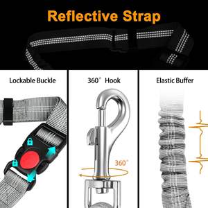 Correa <span class=keywords><strong>de</strong></span> <span class=keywords><strong>Seguridad</strong></span> <span class=keywords><strong>para</strong></span> <span class=keywords><strong>Perros</strong></span>, Ajustable, <span class=keywords><strong>de</strong></span> Poliéster y Alambre <span class=keywords><strong>de</strong></span> Acero Resistente a Mordidas, <span class=keywords><strong>para</strong></span> Pasear <span class=keywords><strong>Perros</strong></span> - Product Image 3