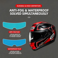 Film anti-buée et anti-pluie universel pour casque de moto et de scooter électrique, patch de visière transparente imperméable
