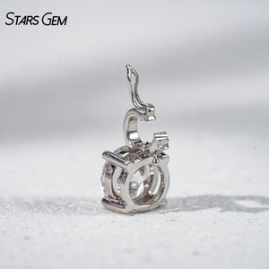 StarsGem Joyería Fina, Colgante de Diamante de Laboratorio con Forma Elegante en Oro Sólido de 10K, Cierre Universal para Collar y Pulsera, Encantador - Product Image 5