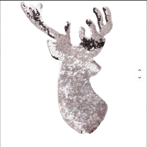 Lớn Hươu sắt trên <span class=keywords><strong>sequin</strong></span> các bản vá lỗi personalizzate đính cườm giáng sinh vá biểu tượng động vật tùy chỉnh <span class=keywords><strong>sequin</strong></span> đính cườm giáng sinh vá - Product Image 2