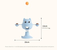 ShengAnXin Fashion Lucky Cat Tumbler Toy Distributeur de friandises lyophilisées à ventouse, jouet interactif pour chats