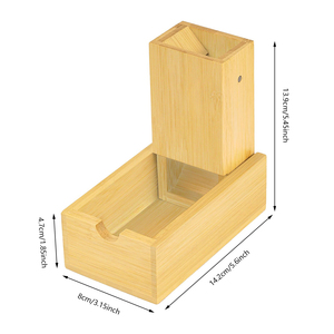 <span class=keywords><strong>Tour</strong></span> à dés pliable en bambou avec plateau, lanceur de dés portable en bois pour jeux de table RPG - Product Image 3