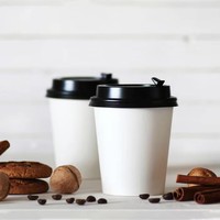 Gobelets en papier jetables à paroi simple, enduits de PE, de qualité alimentaire, avec logo personnalisé, pour eau minérale et boissons énergisantes, impression personnalisée disponible