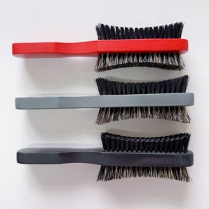 <span class=keywords><strong>Brosse</strong></span> à barbe incurvée <span class=keywords><strong>double</strong></span> <span class=keywords><strong>face</strong></span> avec manche en bois, 100% poils de sanglier, antistatique, compacte, gravée au laser, outil de soin des cheveux pour hommes - Product Image 6