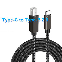 Cable de impresora de alta velocidad de 480Mbps, trenzado de nailon, & Play Plug, compatible con impresoras/escáneres/máquinas de fax tipo C a 2,0 de