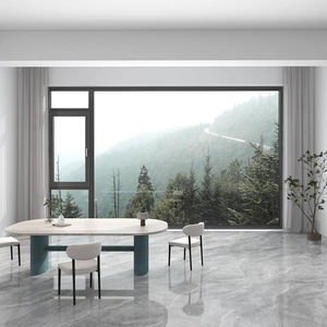 Fenêtre à battant en alliage <span class=keywords><strong>d</strong></span>'aluminium à triple <span class=keywords><strong>vitrage</strong></span> à cadre étroit avec persienne, à rupture de pont thermique, insonorisée, moderne, pour villa et hôtel - Product Image 4