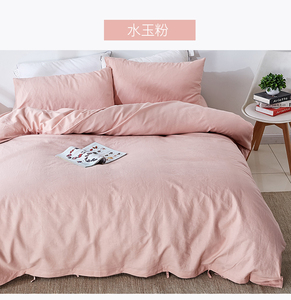 Parure de lit 55% lin 45% coton, respirante, antibactérienne, 200 fils/cm², haute qualité, tissée, unie, pour adulte - Product Image 3