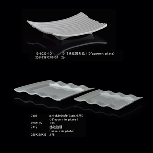 Assiette à manger en <span class=keywords><strong>mélamine</strong></span> de 14 pouces de style occidental <span class=keywords><strong>Vaisselle</strong></span> en plastique en forme de poisson <span class=keywords><strong>et</strong></span> de légume blanc créatif pour la fête - Product Image 3