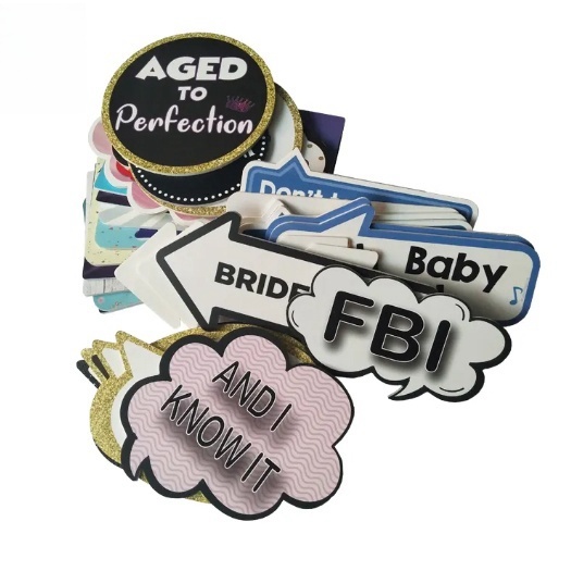 Factory Price Unique Funny 5mm 80s Retro 30th Photo Booth Props For Wedding& Valentine's Day Party