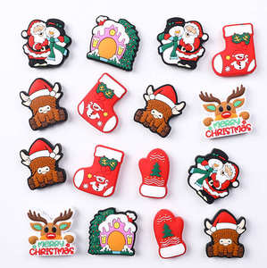 2024 natale Stock per bambini cartone animato Babbo Natale & pupazzo di neve Silicone perline dentali all'ingrosso acrilico plastica e Lucite perline - Product Image 2