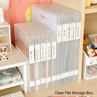 Caja de almacenamiento de papel A4 al por mayor para escuela, estudiante, oficina, carpeta de archivos, clasificación de escritorio, caja de almacenamiento
