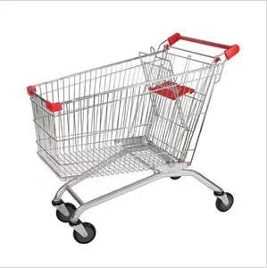 Popular Style Shopping Mall 60L Steel Supermarket Shopping Trolley Cart Used Store