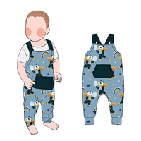 Salopette bébé garçon en bambou doux et tendance, nouvelle collection, prix avantageux, avec poche