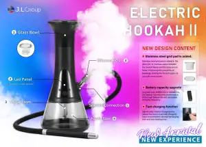 2024 New Hookah Shisha Higher Battery Capacity Led Electric Hookah Pro Fashion Bar Hookah With Pods