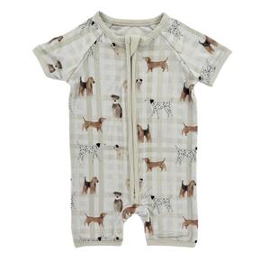 Radyatör Springs yürüyor yenidoğan erkek kız kısa kollu bambu Rayon bebek Shortie <span class=keywords><strong>2</strong></span> yolları Zip pamuk bebek Bodysuit battaniye - Product Image 3