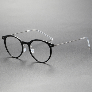 Montatura per Occhiali SH6537 in Titanio e Nylon, Stile Retrò alla Moda per <span class=keywords><strong>Uomo</strong></span> e Donna, Montatura Senza Viti - Product Image 4