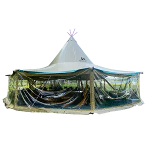 Tente d'exposition extérieure 13x13 Fiera Tenda, Gazebo imperméable personnalisé avec logo, camping, Tipi indien, tente d'exposition pour événement professionnel