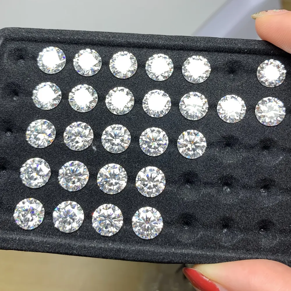 Pierre naturelle de qualité, diamant rond, 8mm, couleur VS pureté, poli, adapté aux HPHT de laboratoire, CVD