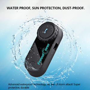 Casque de <span class=keywords><strong>moto</strong></span> FreedConn T-<span class=keywords><strong>COM</strong></span> VB en plastique ABS - Intercom pour 2 motards, haut-parleur HiFi, étanche IPX6 et réduction du bruit - Product Image 5