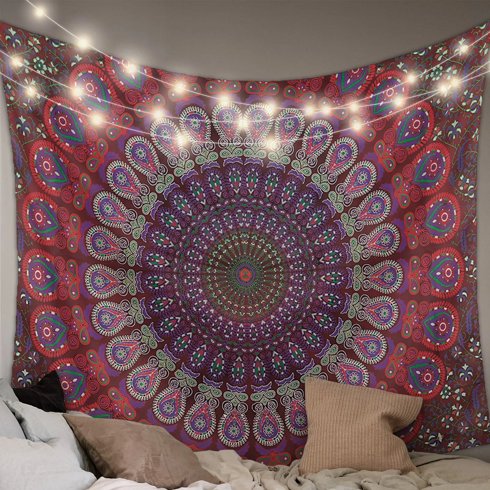 custom printed wall tapestry Indian wall decor art vintage mandala floral tapestry Indian wall hanging tapestry