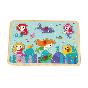 나무 공학 차량 퍼즐 장난감 어린이 퍼즐 장난감, 조기 교육 - Product Image 5