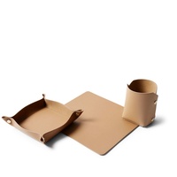 Robinetterie de bureau en cuir pu personnalisé, accessoires de papeterie, cadeau avec logo personnalisé, pour le business