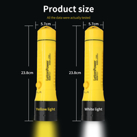 Lampe de plongée LED industrielle étanche IP68 en alliage d'aluminium, 1500 lumens, température de couleur 5500K, mise au point réglable, USB