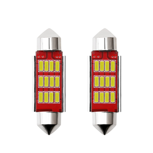 Coche led flecha doble luz decodificación canbus 12 SMD 4014 luz de la bóveda del coche placa de la lámpara - Product Image 1