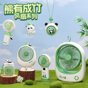 Cartoon Panda Mini Fan Summer Travel Handheld Small Fan Does Not Hurt Your Hands USB Power Storage Portable Fan