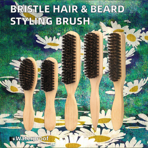 Brosse à cheveux Amei Modèle 212, très vendue, pour barbier, avec manche en bois, étanche, pour coiffure et barbe - Product Image 2