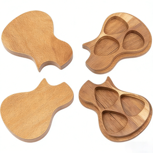 Boîte à médiators de <span class=keywords><strong>guitare</strong></span> en noyer personnalisée YUESHEN, étui de rangement créatif en bois massif, support pour médiators, pièces usinées CNC - Product Image 4