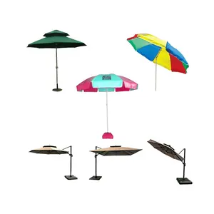 Горячая Распродажа полосатый дешевый Пользовательский логотип печать рекламный Открытый Зонтик Пляжный зонтик