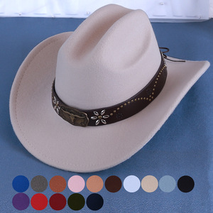 Sombrero de Vaquero para Mujer, Accesorio de Moda, Poliéster, Cálido, Resistente al Viento, Protección Solar, Diseño Original Primavera 2024, Copa Cónica - Product Image 1