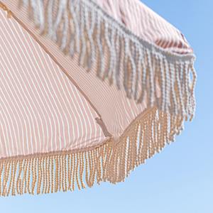 BR personalizado bohemio al aire libre UV 50 + lona Vintage Picnic viaje parasol sombrilla poste de madera playa Patio sombrilla con borlas - Product Image 4