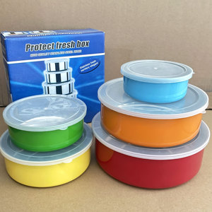 Juego de 5 Recipientes para Alimentos de Acero Inoxidable Coloridos, Libres de BPA, con Tapa de PP, para Mantener la Comida Fresca, Lonchera para Llevar, Recipientes para Almacenar Alimentos - Product Image 4