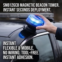SM812GCB Magnetische Halterung Mikro-Beacon 36 Watt Notfall-Rotierendes Blaues LED-Beacon Warnleuchte 3 Jahre Garantie